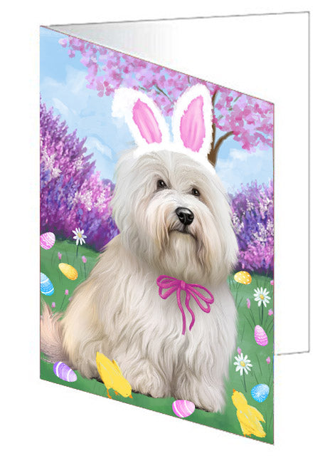 Easter holiday Coton De Tulear Dog Handmade Artwork Assorted Pets Greeting Cards and Note Cards with Envelopes for All Occasions and Holiday Seasons