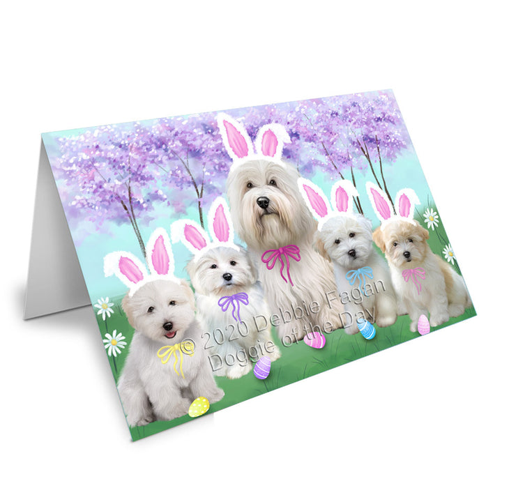 Easter Holiday Coton De Tulear Dogs Handmade Artwork Assorted Pets Greeting Cards and Note Cards with Envelopes for All Occasions and Holiday Seasons