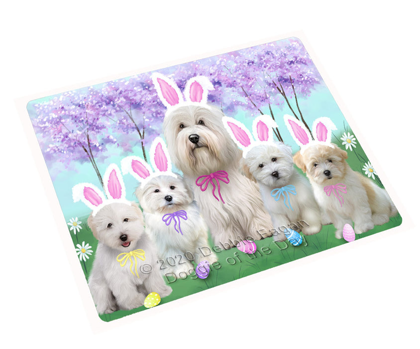 Easter Holiday Coton De Tulear Dogs Cutting Board - For Kitchen - Scratch & Stain Resistant - Designed To Stay In Place - Easy To Clean By Hand - Perfect for Chopping Meats, Vegetables