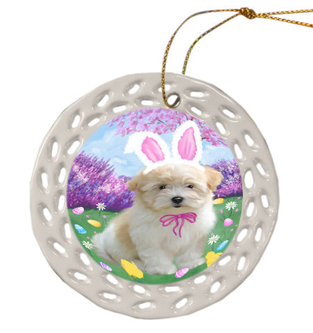 Easter holiday Coton De Tulear Dog Doily Ornament DPOR58973