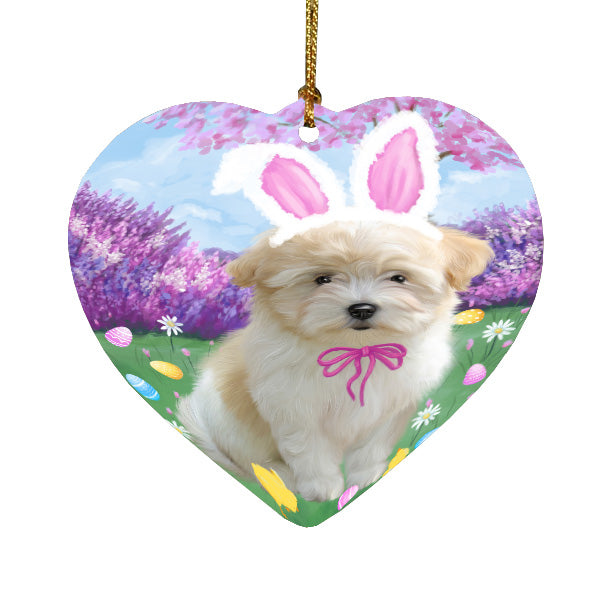 Easter holiday Coton De Tulear Dog Heart Christmas Ornament HPORA59337