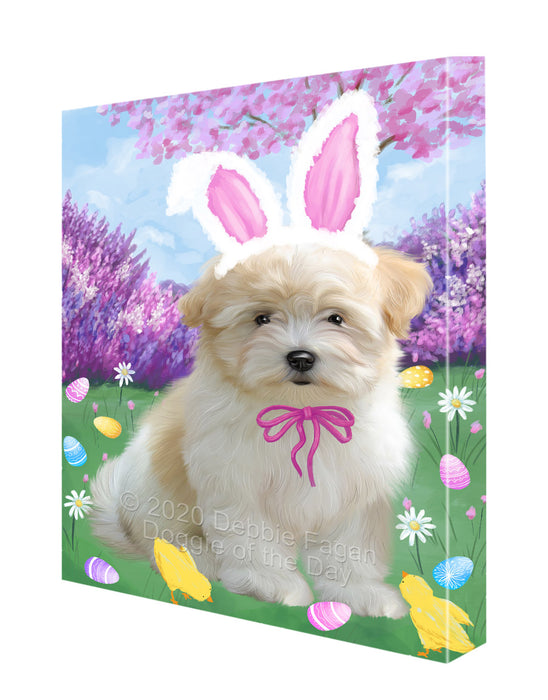 Easter holiday Coton De Tulear Dog Canvas Wall Art - Premium Quality Ready to Hang Room Decor Wall Art Canvas - Unique Animal Printed Digital Painting for Decoration CVS503