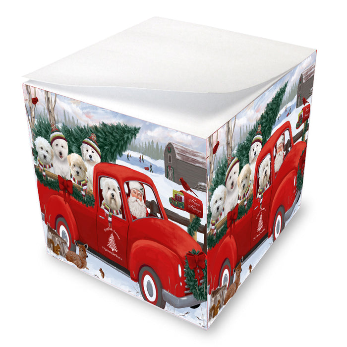 Christmas Santa Express Delivery Red Truck Coton De Tulear Dogs Note Cube NOC-DOTD-A57519