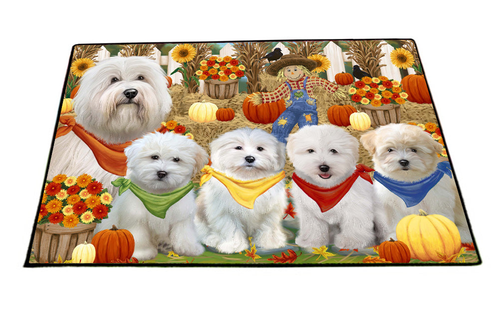 Fall Festive Gathering Coton De Tulear Dogs Floormat FLMS55906