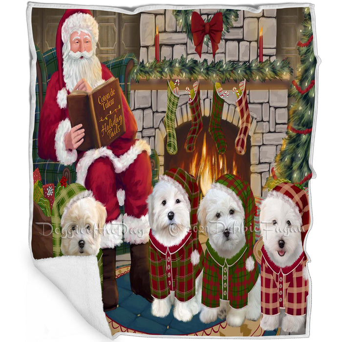 Christmas Cozy Holiday Tails Coton De Tulear Dogs Blanket BLNKT142845