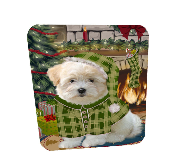 The Christmas Stocking was Hung Coton De Tulear Dog Coasters Set of 4 CSTA58602