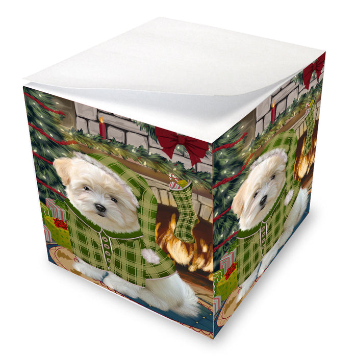 The Christmas Stocking was Hung Coton De Tulear Dog Note Cube NOC-DOTD-A57791