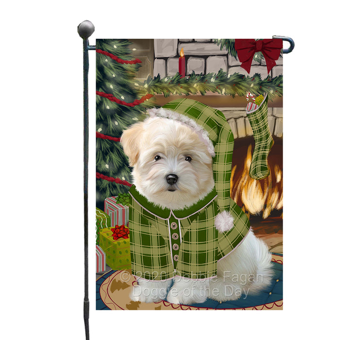 The Christmas Stocking was Hung Coton De Tulear Dog Garden Flags Outdoor Decor for Homes and Gardens Double Sided Garden Yard Spring Decorative Vertical Home Flags Garden Porch Lawn Flag for Decorations GFLG68441