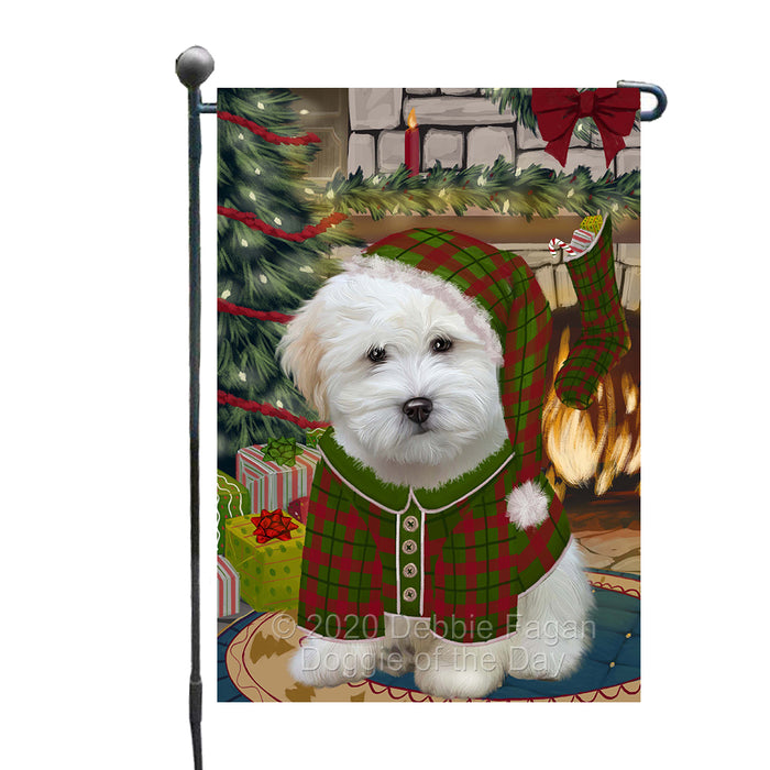 The Christmas Stocking was Hung Coton De Tulear Dog Garden Flags Outdoor Decor for Homes and Gardens Double Sided Garden Yard Spring Decorative Vertical Home Flags Garden Porch Lawn Flag for Decorations GFLG68442