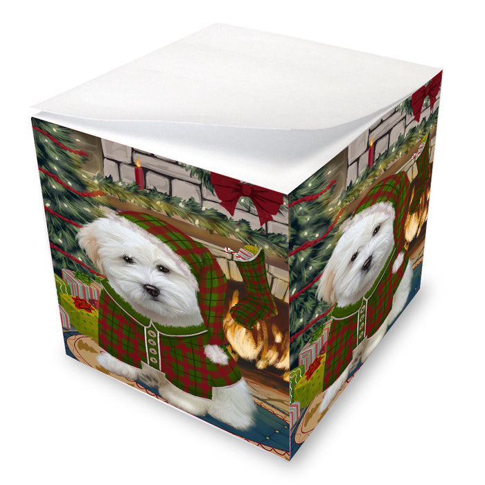 The Christmas Stocking was Hung Coton De Tulear Dog Note Cube NOC-DOTD-A57792