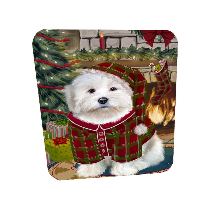 The Christmas Stocking was Hung Coton De Tulear Dog Coasters Set of 4 CSTA58604