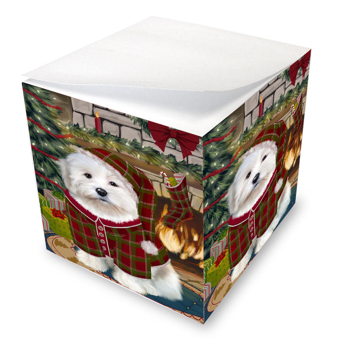 The Christmas Stocking was Hung Coton De Tulear Dog Note Cube NOC-DOTD-A57793