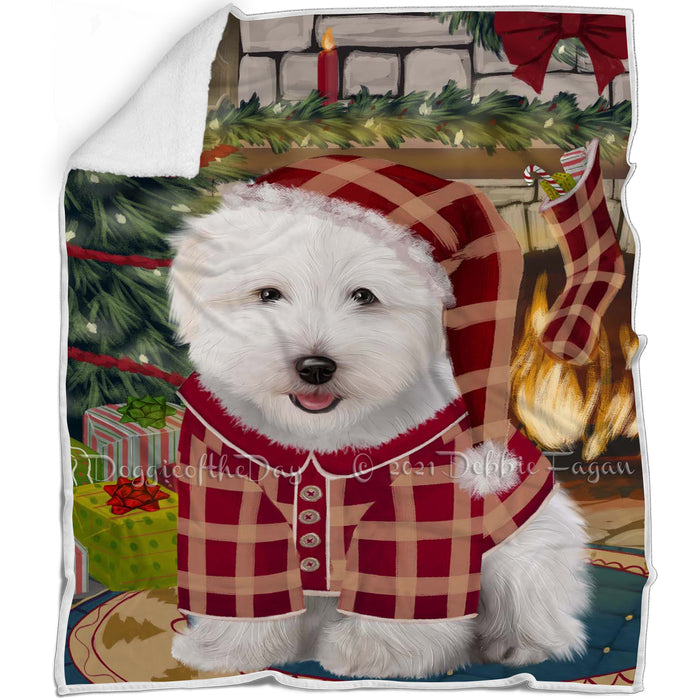 The Stocking was Hung Coton De Tulear Dog Blanket BLNKT142278
