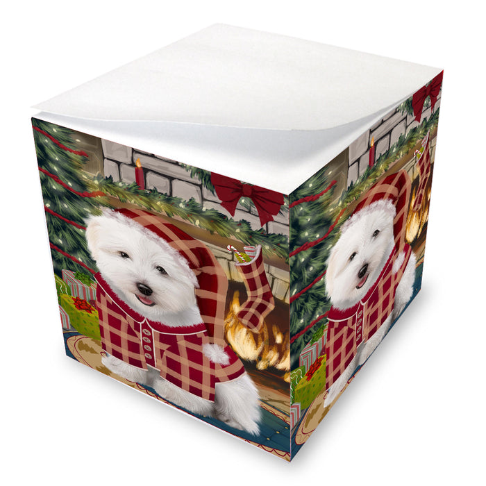 The Christmas Stocking was Hung Coton De Tulear Dog Note Cube NOC-DOTD-A57794