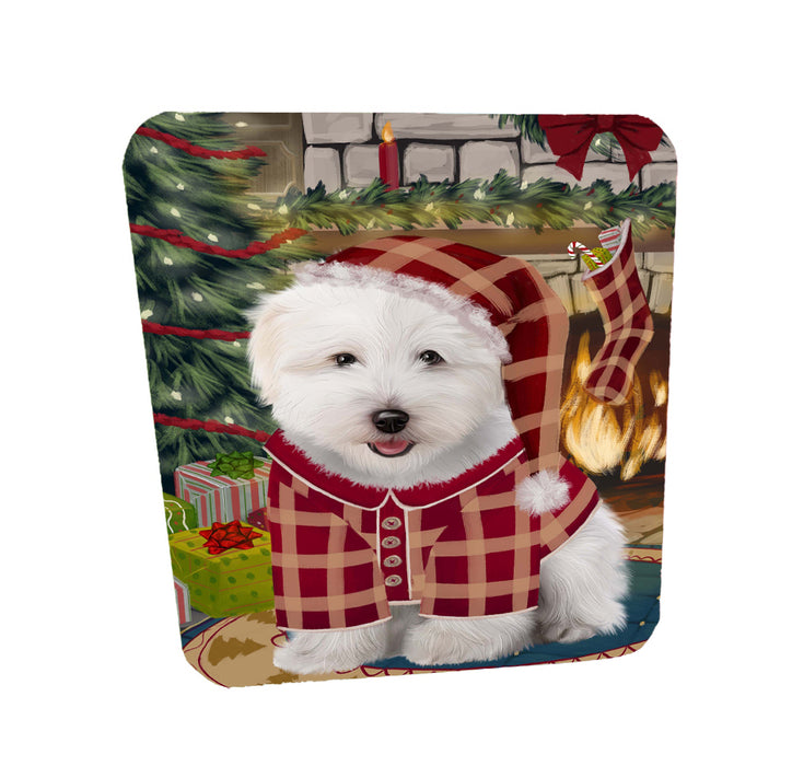 The Christmas Stocking was Hung Coton De Tulear Dog Coasters Set of 4 CSTA58605