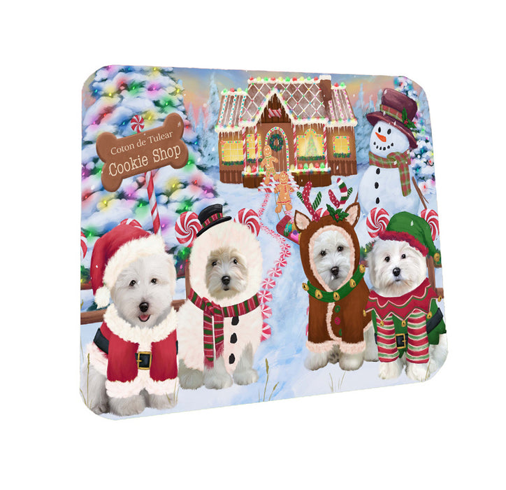 Christmas Gingerbread Cookie Shop Coton De Tulear Dogs Coasters Set of 4 CSTA58183