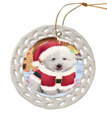 Christmas Gingerbread Candyfest Coton De Tulear Dog Doily Ornament DPOR58742