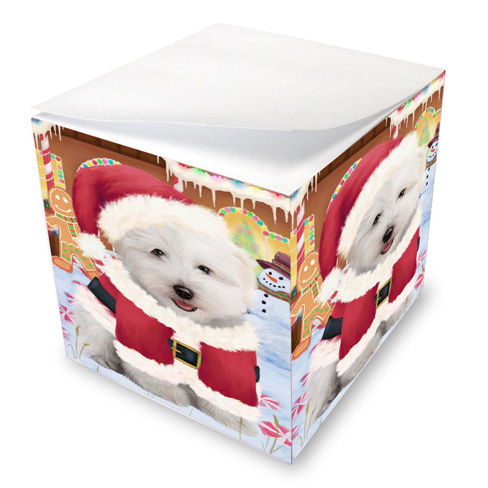 Christmas Gingerbread Candyfest Coton De Tulear Dog Note Cube NOC-DOTD-A57371