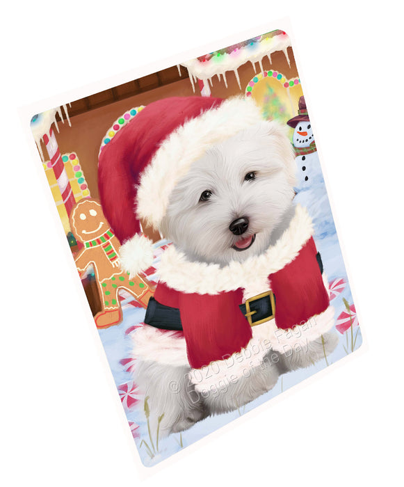 Christmas Gingerbread Candyfest Coton De Tulear Dog Cutting Board - For Kitchen - Scratch & Stain Resistant - Designed To Stay In Place - Easy To Clean By Hand - Perfect for Chopping Meats, Vegetables