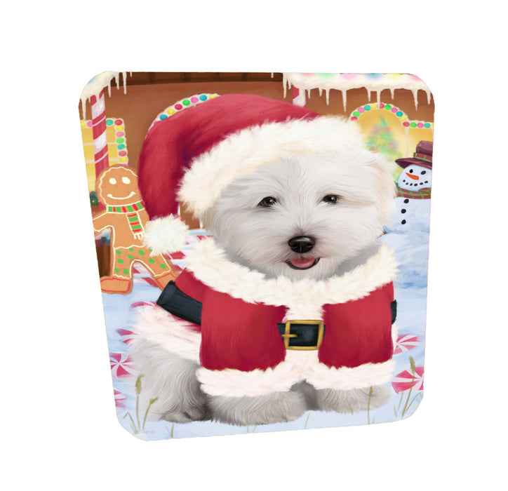 Christmas Gingerbread Candyfest Coton De Tulear Dog Coasters Set of 4 CSTA58330