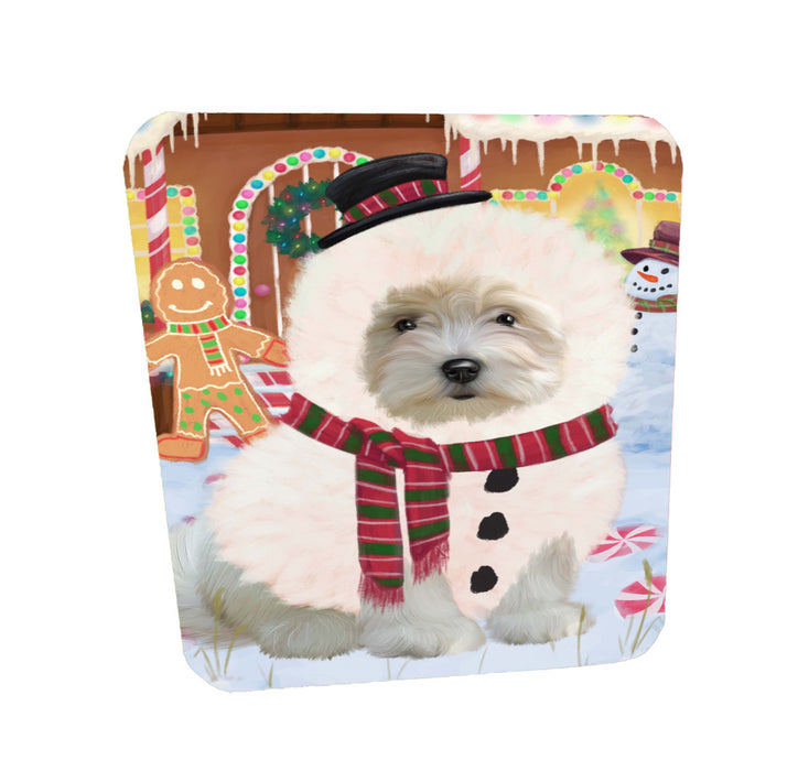 Christmas Gingerbread Snowman Coton De Tulear Dog Coasters Set of 4 CSTA58338