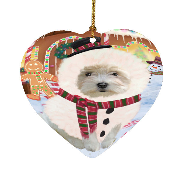 Christmas Gingerbread Snowman Coton De Tulear Dog Heart Christmas Ornament HPORA59099