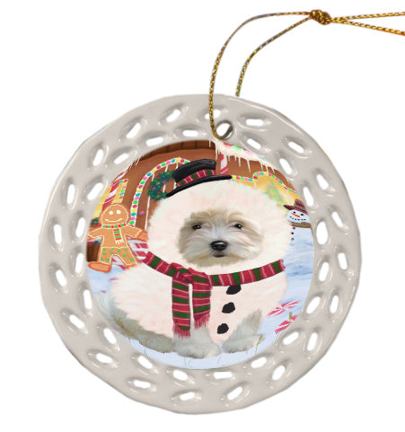Christmas Gingerbread Snowman Coton De Tulear Dog Doily Ornament DPOR58750