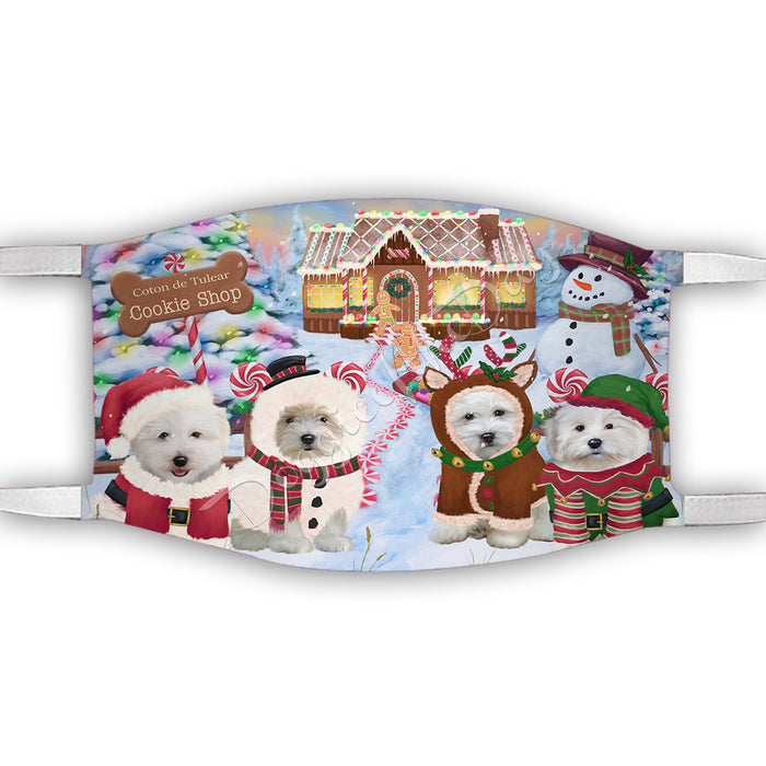 Holiday Gingerbread Cookie Coton De Tulear Dogs Shop Face Mask FM48890