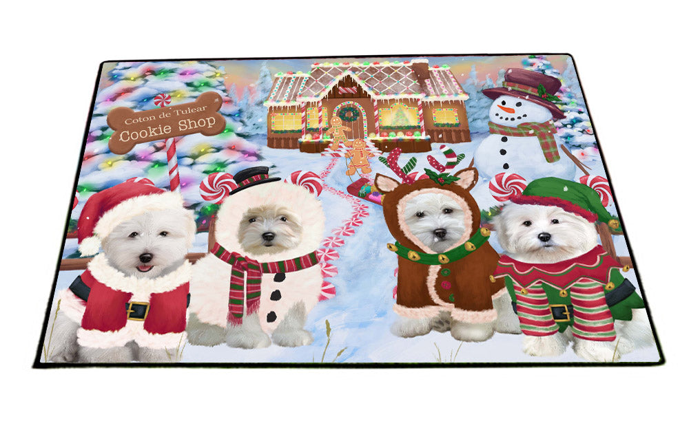 Holiday Gingerbread Cookie Shop Coton De Tulear Dogs Floormat FLMS55570
