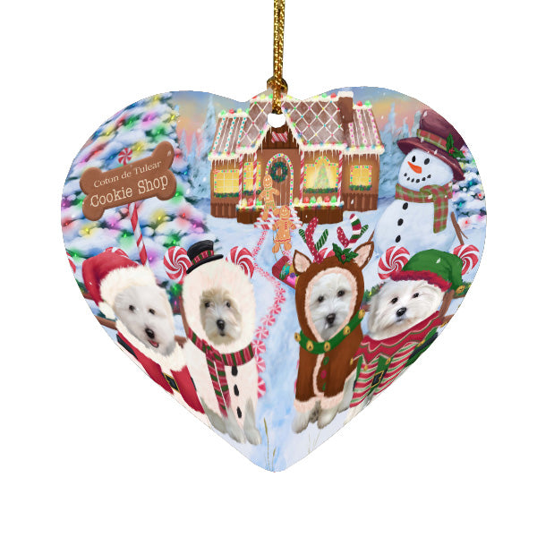 Christmas Gingerbread Cookie Shop Coton De Tulear Dogs Heart Christmas Ornament HPORA58944
