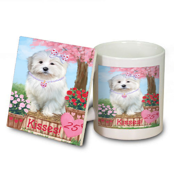 Rosie 25 Cent Kisses Coton De Tulear Dog Coasters Set of 4 CSTA58263