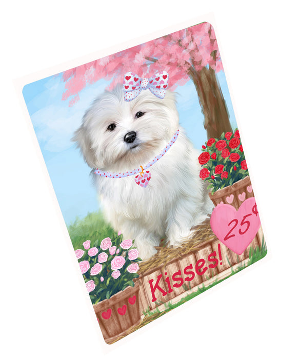 Rosie 25 Cent Kisses Coton De Tulear Dog Cutting Board - For Kitchen - Scratch & Stain Resistant - Designed To Stay In Place - Easy To Clean By Hand - Perfect for Chopping Meats, Vegetables, CA82886
