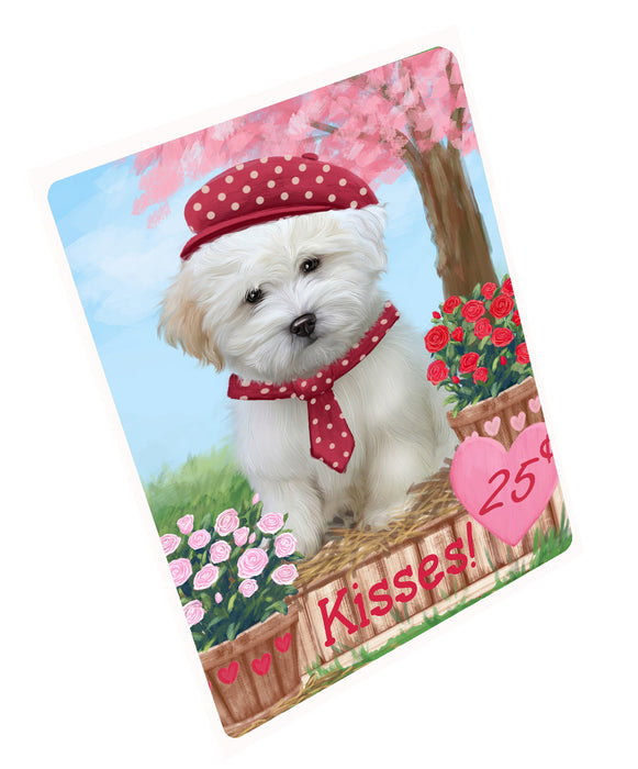 Rosie 25 Cent Kisses Coton De Tulear Dog Cutting Board - For Kitchen - Scratch & Stain Resistant - Designed To Stay In Place - Easy To Clean By Hand - Perfect for Chopping Meats, Vegetables, CA82888