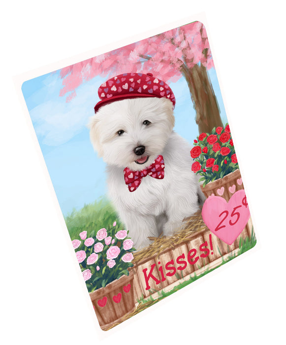 Rosie 25 Cent Kisses Coton De Tulear Dog Cutting Board - For Kitchen - Scratch & Stain Resistant - Designed To Stay In Place - Easy To Clean By Hand - Perfect for Chopping Meats, Vegetables, CA82890