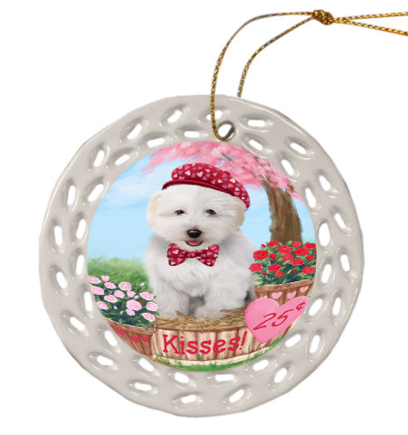 Rosie 25 Cent Kisses Coton De Tulear Dog Doily Ornament DPOR58677