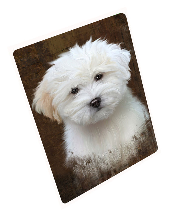 Rustic Coton De Tulear Dog Cutting Board - For Kitchen - Scratch & Stain Resistant - Designed To Stay In Place - Easy To Clean By Hand - Perfect for Chopping Meats, Vegetables, CA82686