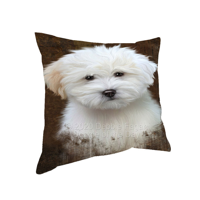 Rustic Coton De Tulear Dog Pillow with Top Quality High-Resolution Images - Ultra Soft Pet Pillows for Sleeping - Reversible & Comfort - Ideal Gift for Dog Lover - Cushion for Sofa Couch Bed - 100% Polyester, PILA91924
