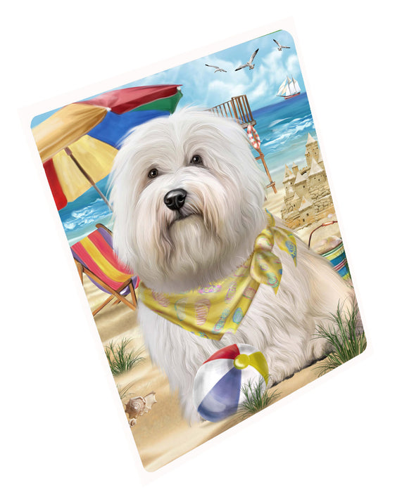 Pet Friendly Beach Coton de tulear Dog Cutting Board - For Kitchen - Scratch & Stain Resistant - Designed To Stay In Place - Easy To Clean By Hand - Perfect for Chopping Meats, Vegetables, CA82484