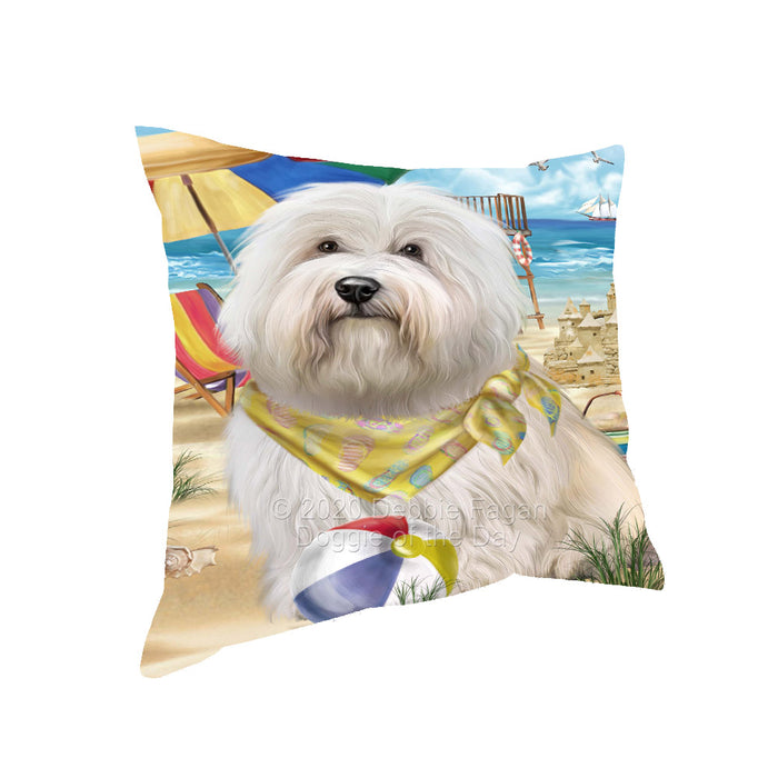 Pet Friendly Beach Coton de tulear Dog Pillow with Top Quality High-Resolution Images - Ultra Soft Pet Pillows for Sleeping - Reversible & Comfort - Ideal Gift for Dog Lover - Cushion for Sofa Couch Bed - 100% Polyester, PILA91621