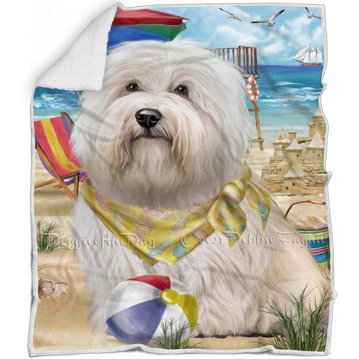 Pet Friendly Beach Coton De Tulear Dog Blanket BLNKT142485