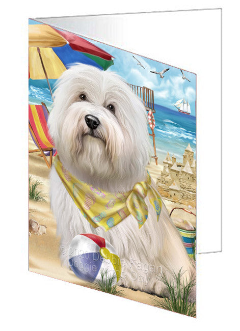 Pet Friendly Beach Coton de tulear Dog Handmade Artwork Assorted Pets Greeting Cards and Note Cards with Envelopes for All Occasions and Holiday Seasons