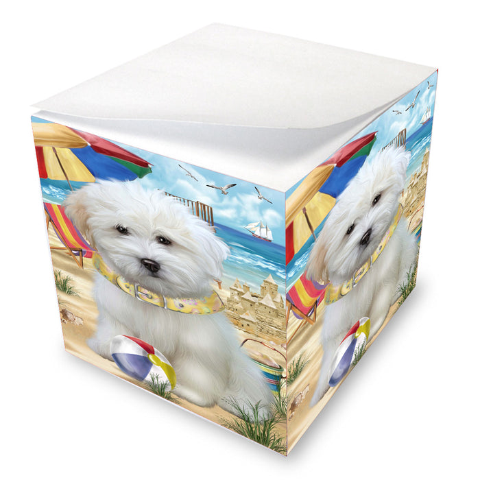Pet Friendly Beach Coton de tulear Dog Note Cube NOC-DOTD-A57176