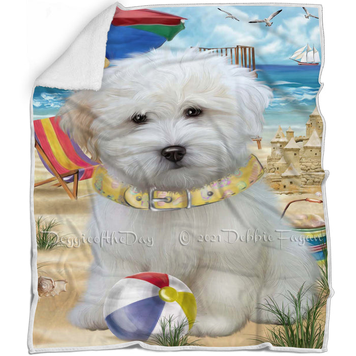Pet Friendly Beach Coton De Tulear Dog Blanket BLNKT142486