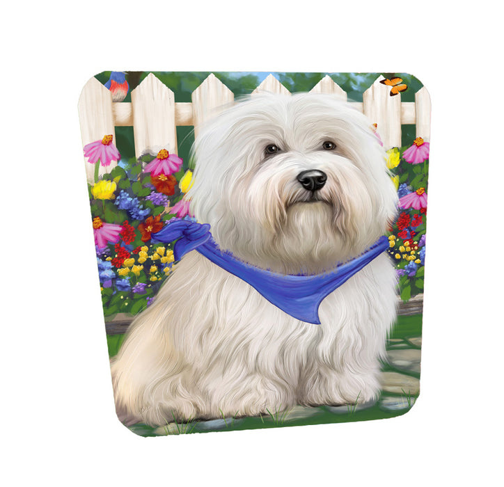 Spring Floral Coton De Tulear Dog Coasters Set of 4 CSTA58532