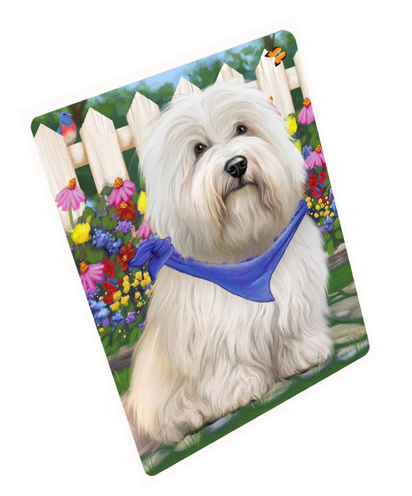 Spring Floral Coton De Tulear Dog Cutting Board - For Kitchen - Scratch & Stain Resistant - Designed To Stay In Place - Easy To Clean By Hand - Perfect for Chopping Meats, Vegetables, CA83506