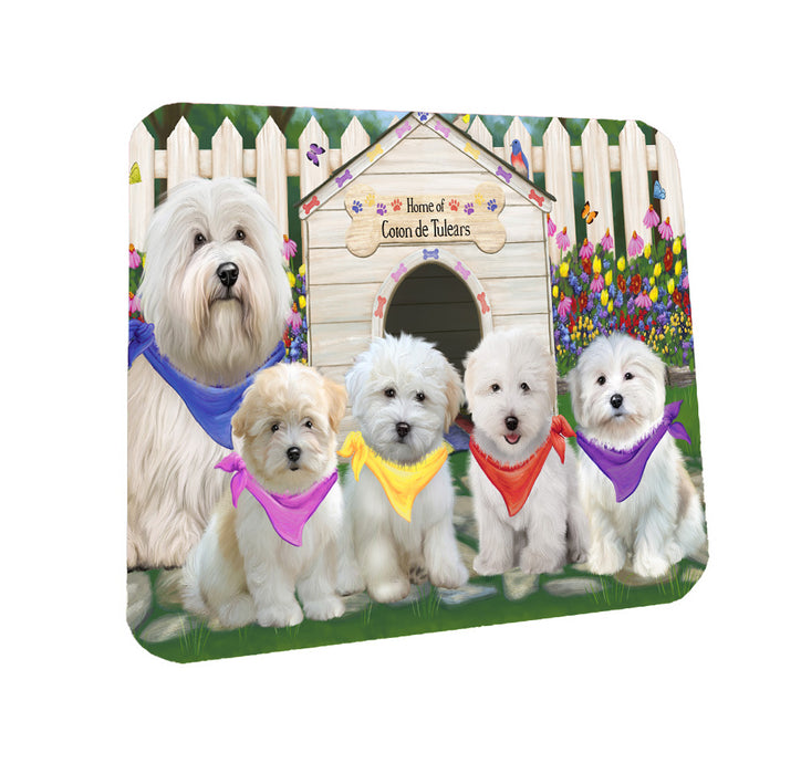 Spring Dog House Coton De Tulear Dogs Coasters Set of 4 CSTA58521