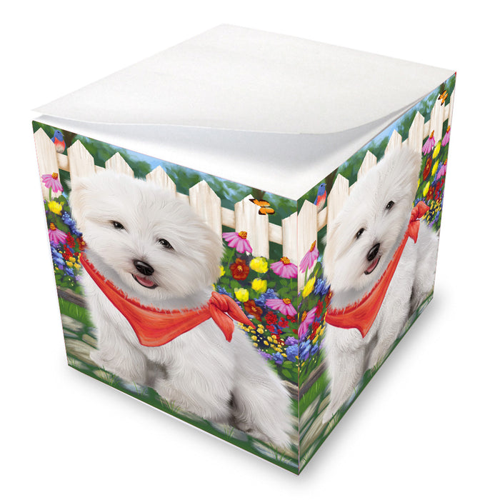 Spring Floral Coton De Tulear Dog Note Cube NOC-DOTD-A57574