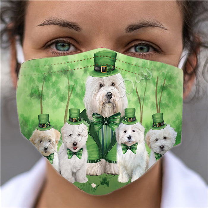 St. Patricks Day Irish Coton De Tulear Dogs Face Mask FM50146