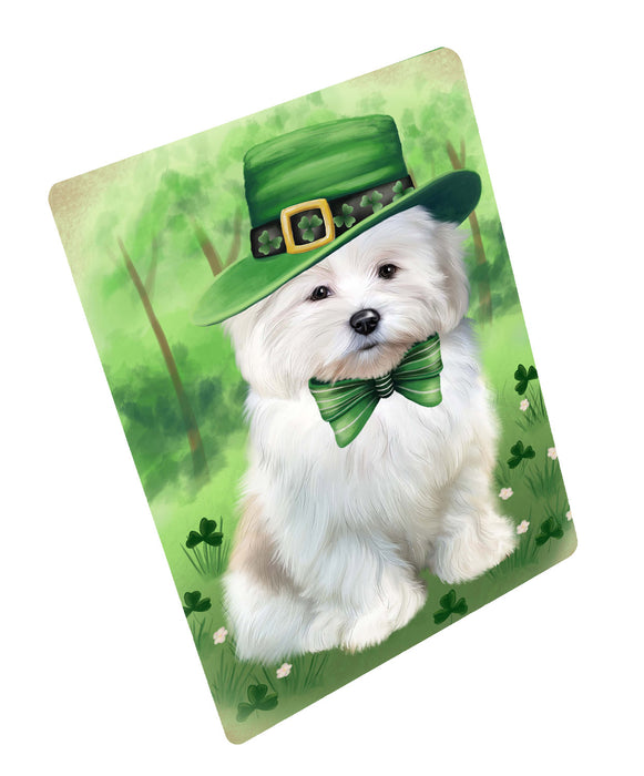 St. Patrick's Day Coton De Tulear Dog Cutting Board - For Kitchen - Scratch & Stain Resistant - Designed To Stay In Place - Easy To Clean By Hand - Perfect for Chopping Meats, Vegetables, CA84116