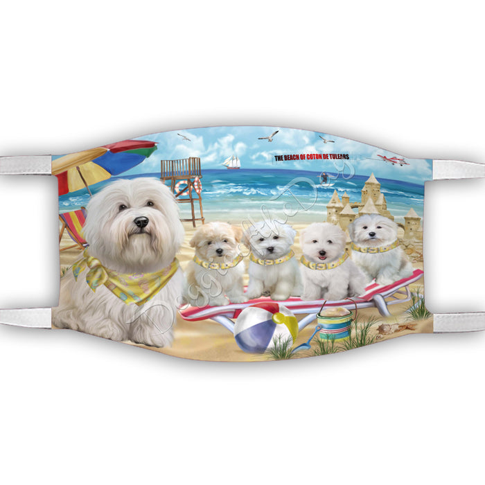 Pet Friendly Beach Coton De Tulear Dogs Face Mask FM49095